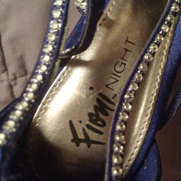 Royal Blue Fioni Night Rhinestone Strappy Heels - Picture 11 of 11